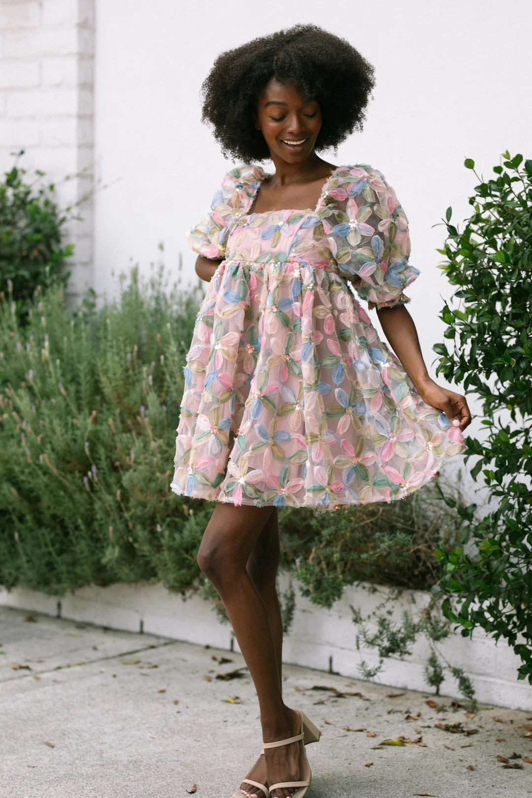 Stacy Sequin Babydoll Dress | Morning Lavender