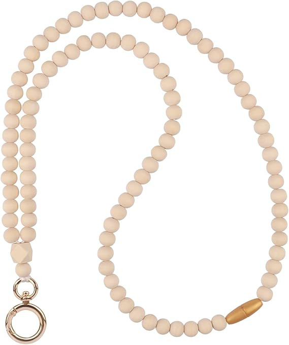 Fashion Wood Beaded Lanyard for Teacher, Super Cute Boho Breakaway Lanyards for ID Badges Key Cha... | Amazon (US)