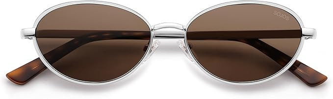 SOJOS Trendy Oval Cat Eye Polarized Sunglasses for Women Men, Chic 80s 90s Retro Fashion Sunnies ... | Amazon (US)