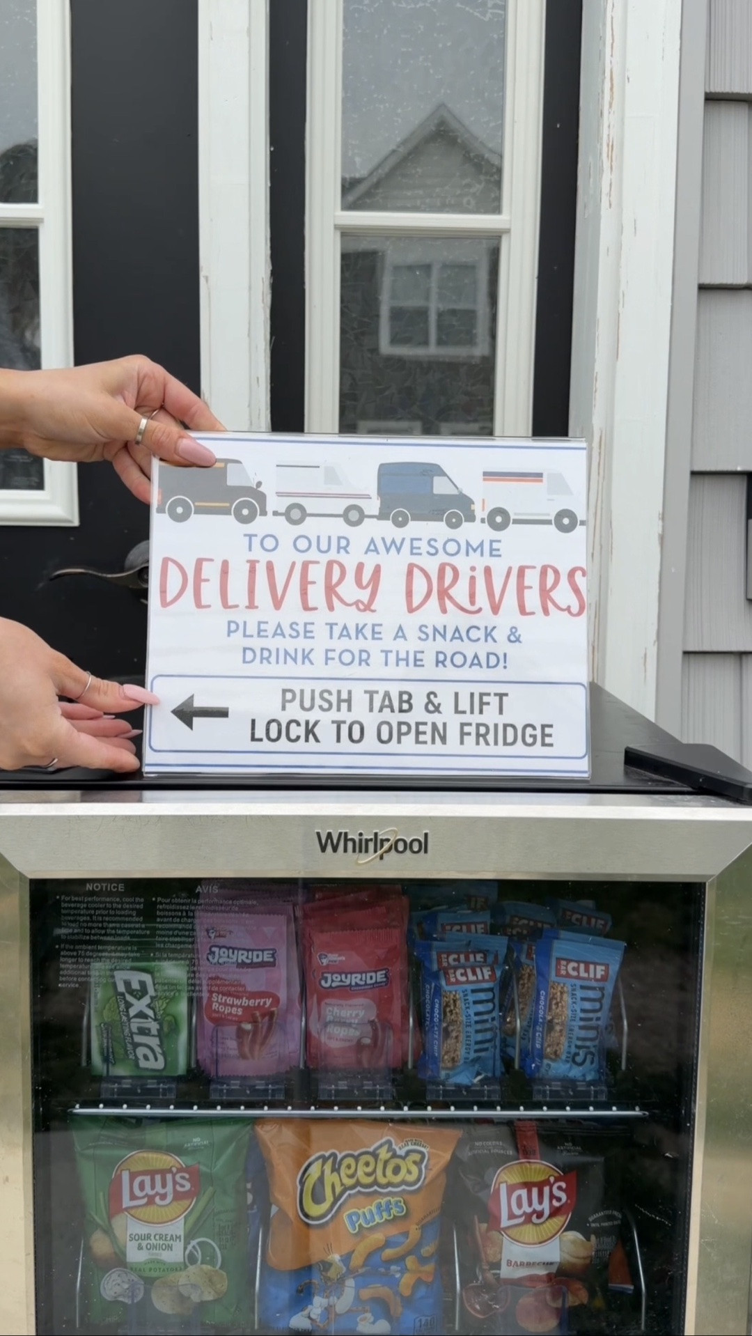 Summer’s here… which means the delivery driver snack fridge stays stocked ☀️🚚🥤🤍
