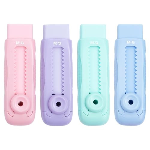 M&G 4 Pcs Cute Erasers for Kids Sliding Retractable Pencil Erasers, Push Pull Design Cute Erasers... | Amazon (US)