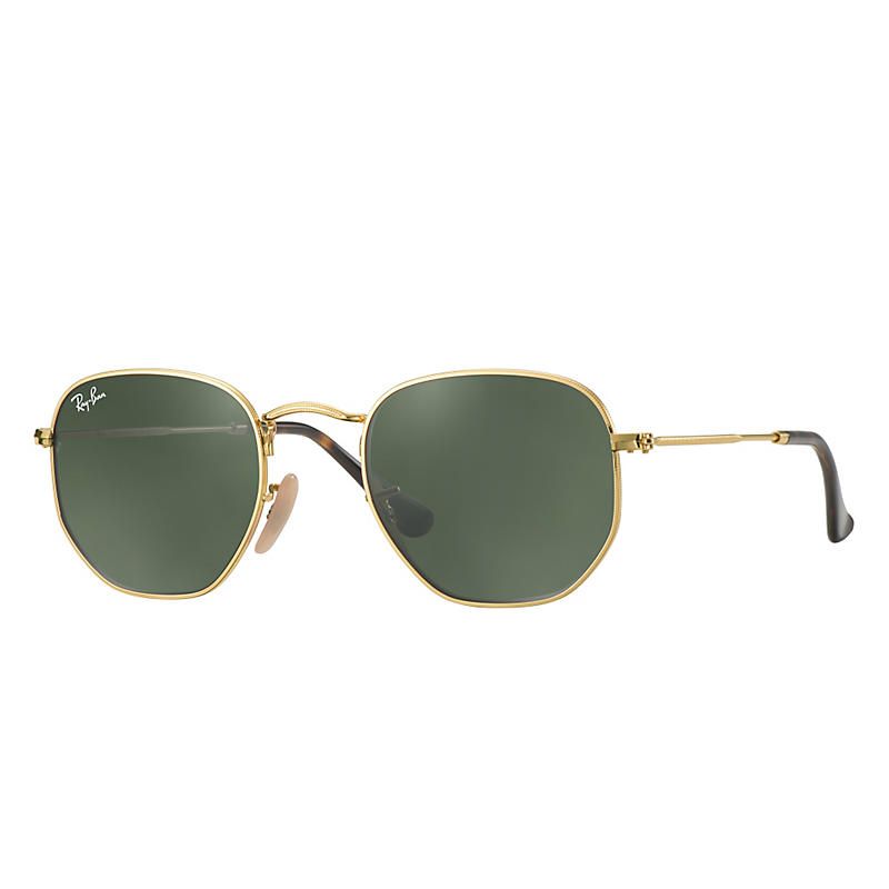 Ray-Ban Hexagonal Flat Lenses Gold | Ray-Ban (US)