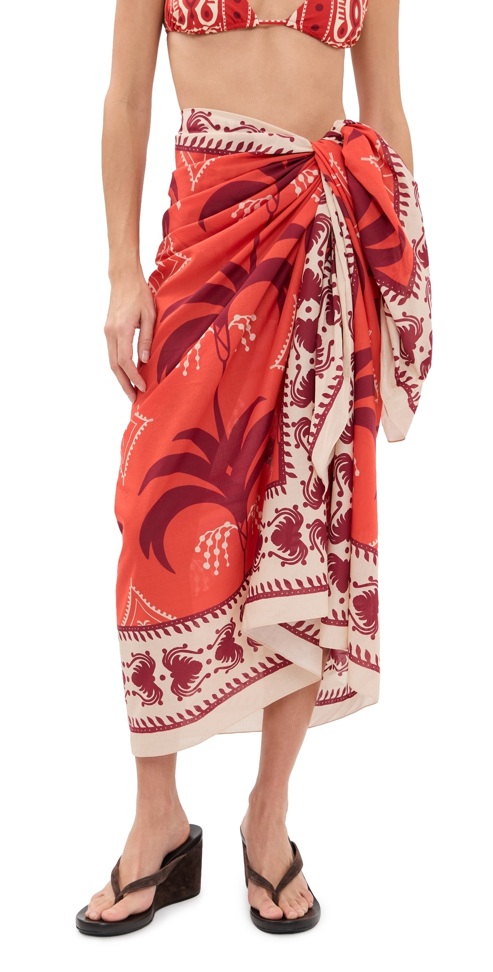 Johanna Ortiz Dance of Pareo Red/Ecru/Dark Cherry One Size | Shopbop