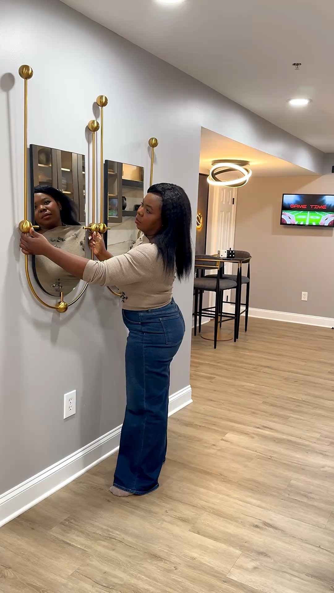 These unique wall mirrors are like wall art! Here’s a sneak peak into some of my favorite features of our den/ game room

#LTKHome #LTKvlog #LTKSaleAlert