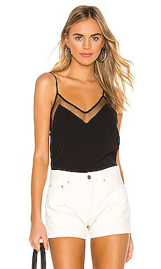superdown Bella Mesh Cami Top in Black from Revolve.com | Revolve Clothing (Global)