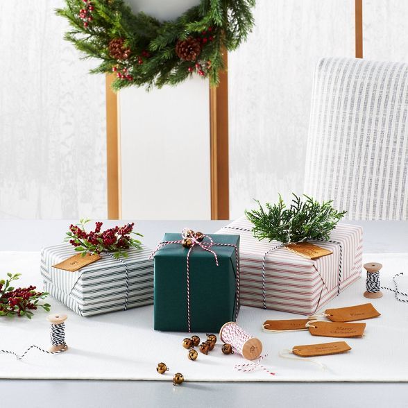 4pc Mini Faux Cedar Wreath Gift Topper Set - Hearth & Hand™ with Magnolia | Target