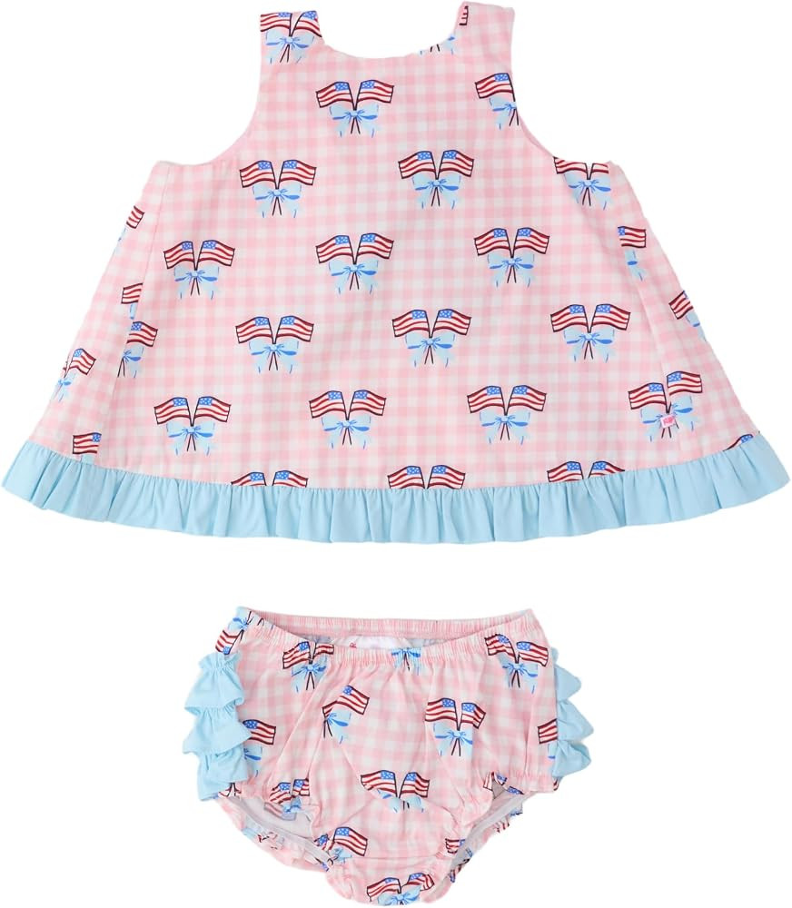 RuffleButts Baby/Toddler Girls Swing Top & Bloomer Coordinated Set | Amazon (US)
