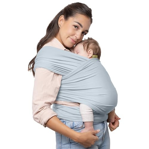 Boba Baby Wrap Carrier - Original Baby Carrier Wrap Sling for Newborns - Baby Wearing Essentials - Newborn Wrap Swaddle Holder, Newborn to Toddler Infant Sling (Serenity Light Blue) | Amazon (US)