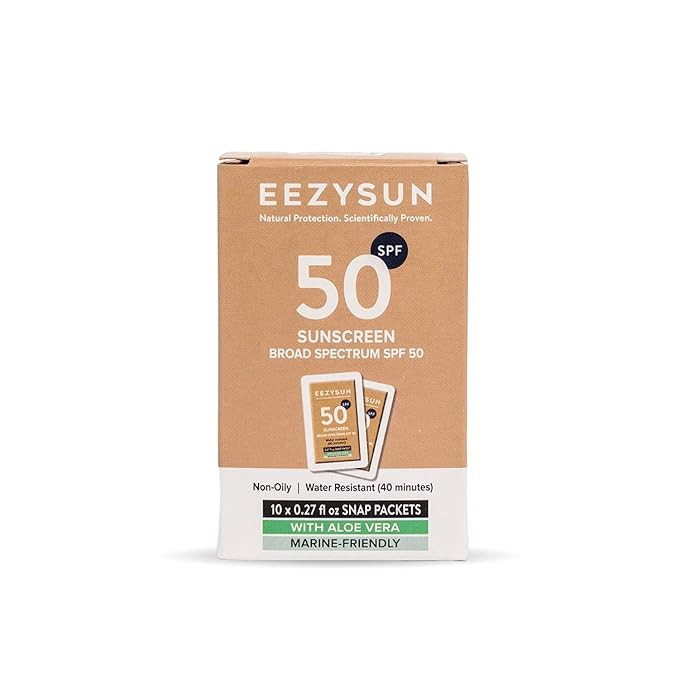 Mineral SPF 50 Travel Size Sunscreen Snap Packets | Infused with Aloe Vera | Vegan & Reef-Safe | ... | Amazon (US)