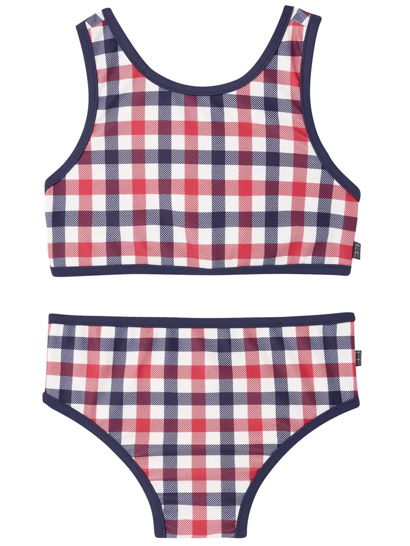 Modern Moments by Gerber Toddler Girl Two- Piece Swimsuit with Binding, Sizes 12M-5T | Walmart (US)