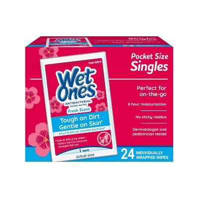 Wet Ones Antibacterial Hand Wipes Singles - Fresh Scent - 24ct | Target