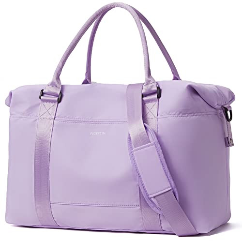 FIGESTIN Duffle Bag Weekender Bags for Women Travel Bag Tote Bag Lightweight Carry On Bag Overnight Bag Purple | Amazon (US)