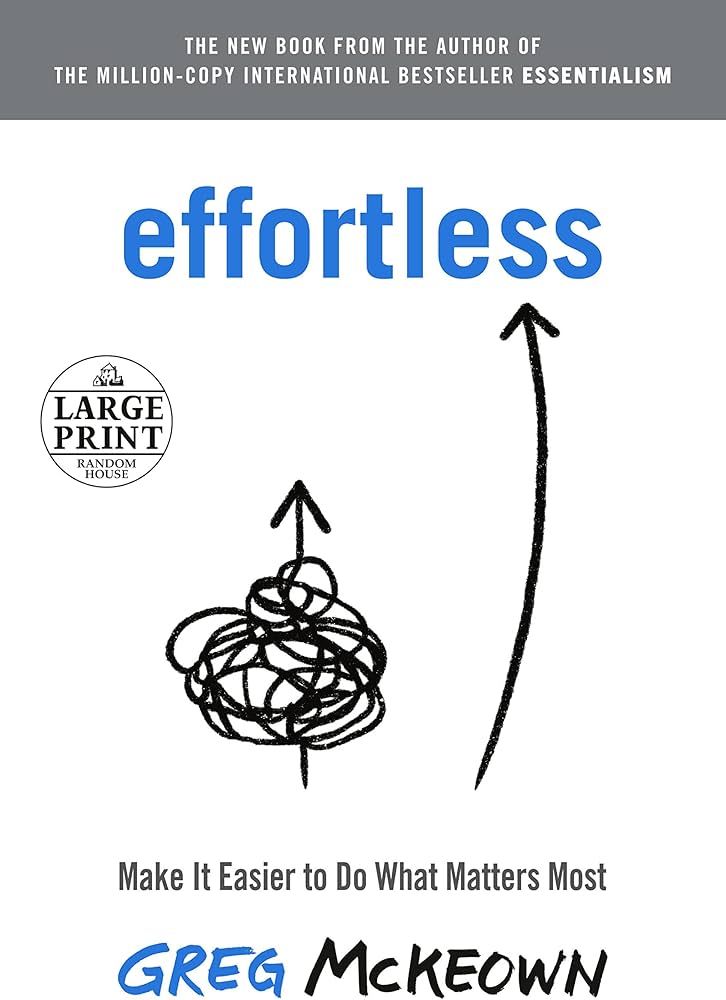 Effortless: Make It Easier to Do What Matters Most (Random House Large Print) | Amazon (US)
