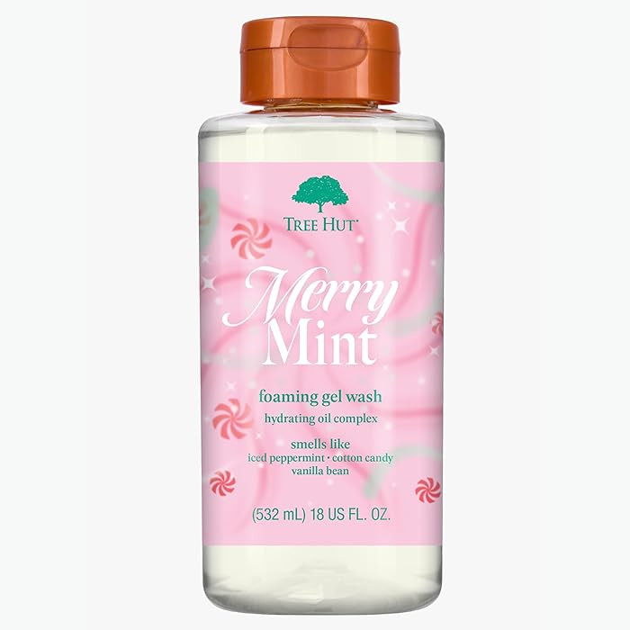 Tree Hut Merry Mint Foaming Gel Wash, Moisturizing & Hydrating Body Wash with Shea Butter, Gently... | Amazon (US)