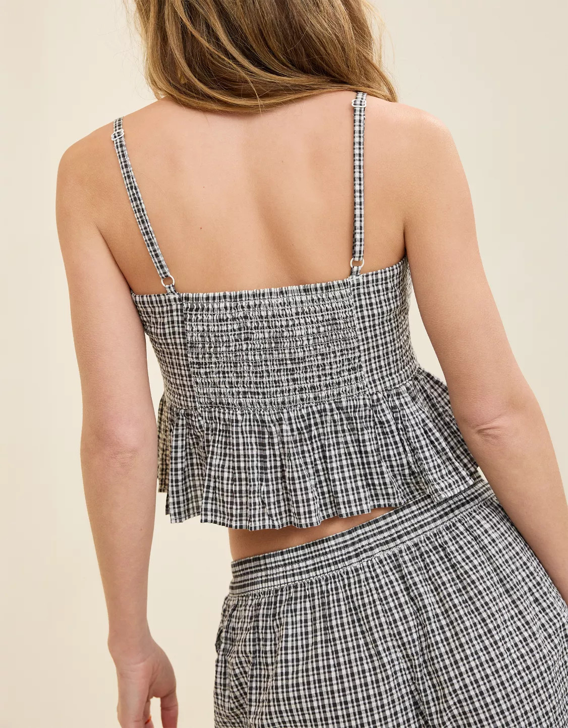 Aerie Seersucker Peplum Tank Top | American Eagle Outfitters (US & CA)