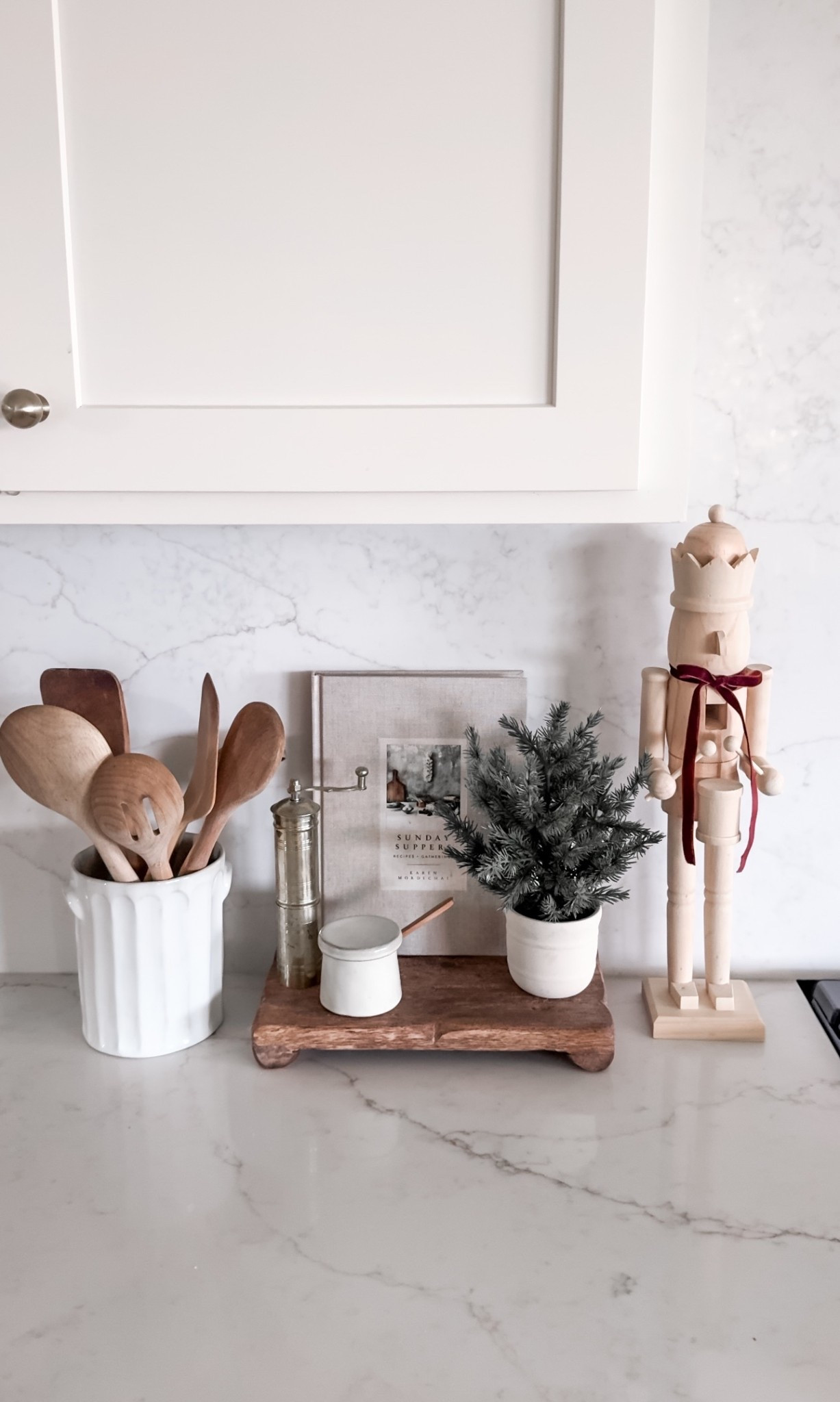 Cozy neutral Christmas kitchen styling ✨
Sharing the exact pieces I used to create this simple holiday vignette — the wood tones, mini tree, and nutcracker make it feel festive without clutter. Perfect for a minimal, neutral Christmas look.
Shop everything below! 🎄🤍

LTKhome LTKholiday LTKseasonal LTKdecor LTKchristmas LTKholidayhome LTKholidaydecor LTKkitchen LTKhomeinspo NeutralChristmas ChristmasKitchenDecor HolidayKitchenDecor NeutralHolidayDecor CozyChristmasDecor MinimalChristmasStyle ChristmasCountertopDecor ModernFarmhouseChristmas ScandiChristmas HomeDecorInspo KitchenDecorInspo HolidayHomeInspo FestiveHomeDecor CozyHomeVibes WinterDecorIdeas

#LTKHoliday #LTKHome #LTKSeasonal