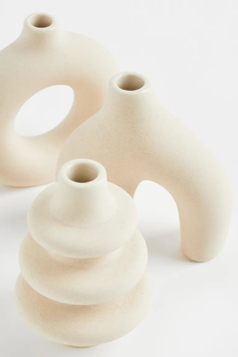 3-pack Mini Stoneware Vases | H&M (US + CA)