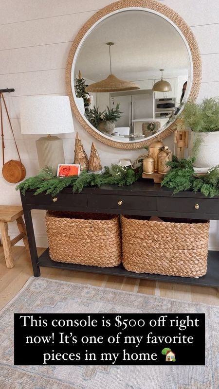 This entryway black wooden console with gold knobs is on a major sale for $500 off for Black Friday from McGee and Co. 🫶🏼 Perfect for behind a sofa too!

#LTKhome #LTKCyberWeek