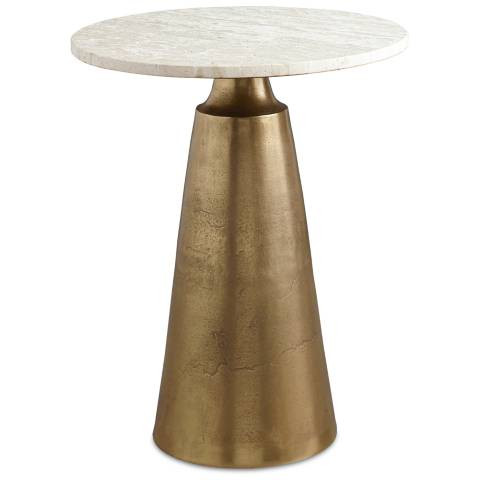 Uttermost Midsummer 20" Wide Antique Brass Accent Table | Lamps Plus