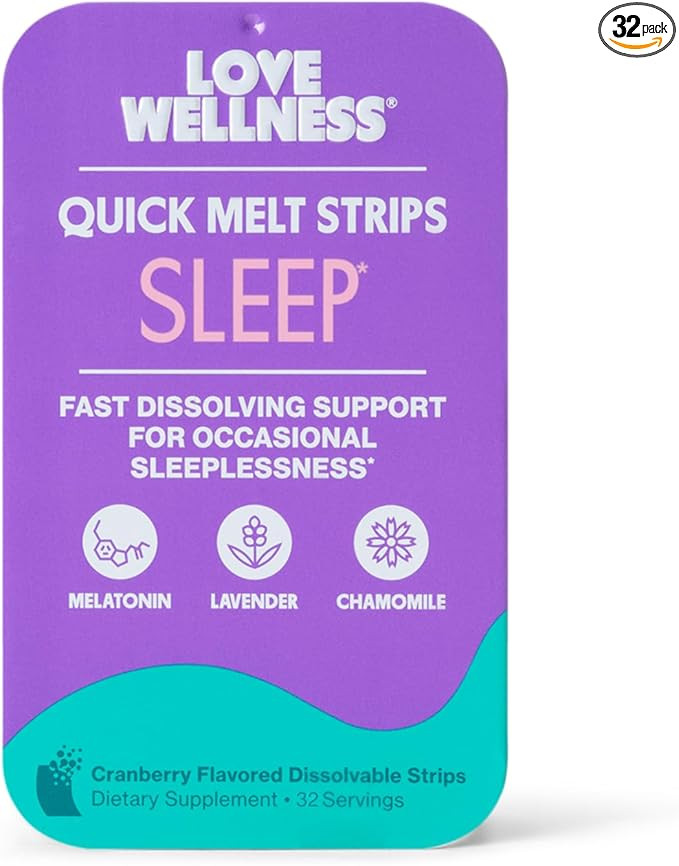 Love Wellness Sleep* Quick Melt Strips - Fast-Dissolving Sleep Support with Melatonin and Calming... | Amazon (US)