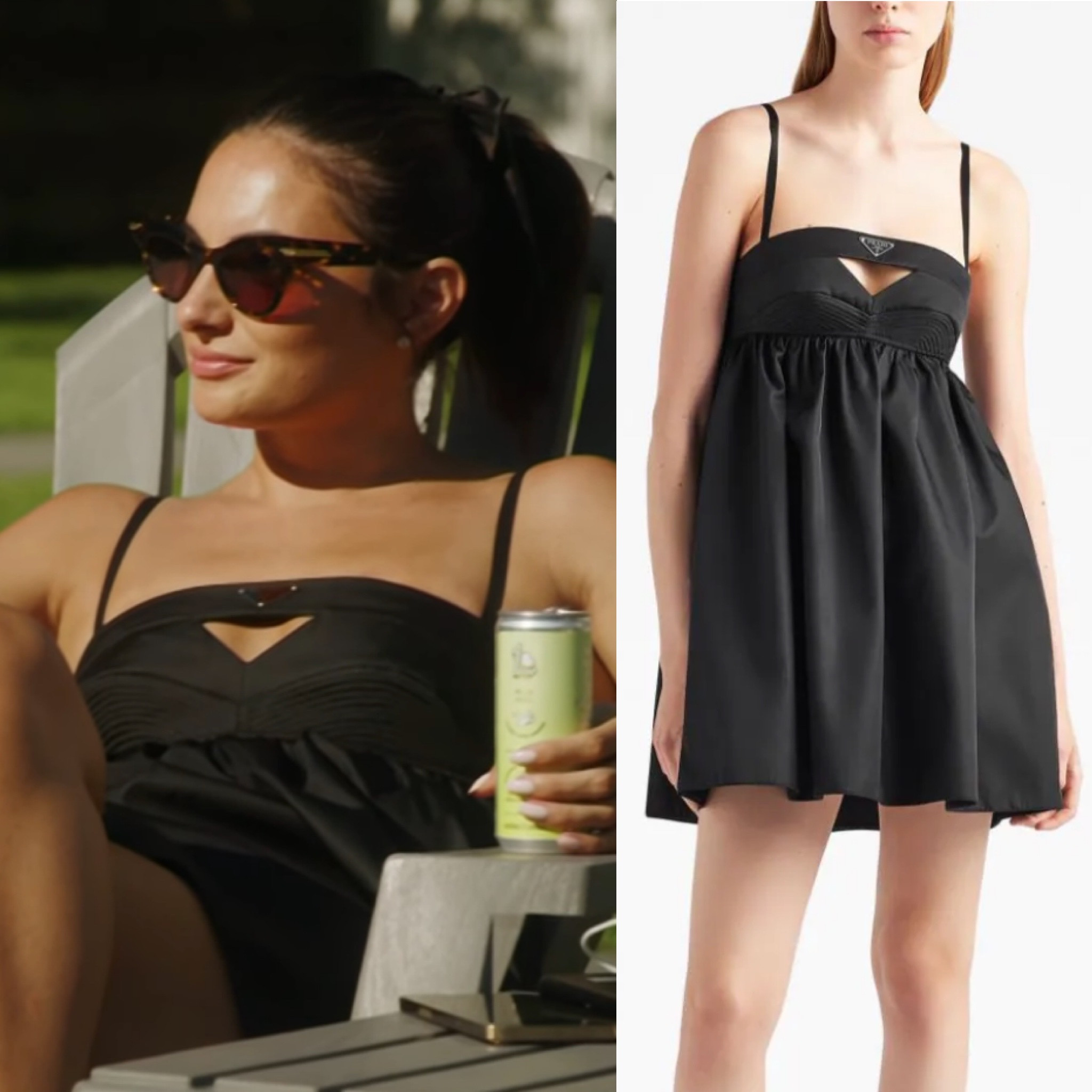 Paige DeSorbo’s Black Cutout Mini Dress 