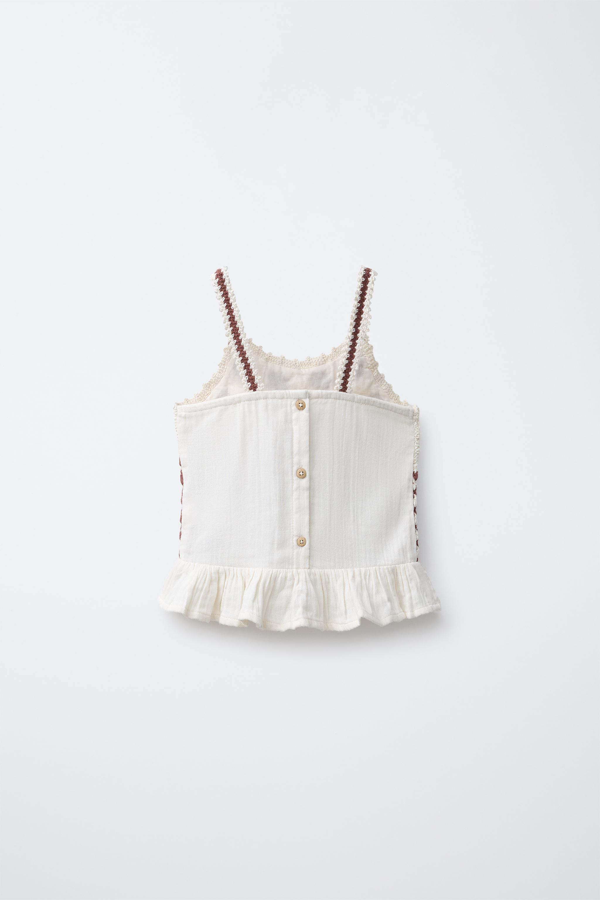 COMBINED KNIT CROCHET TOP | Zara UK