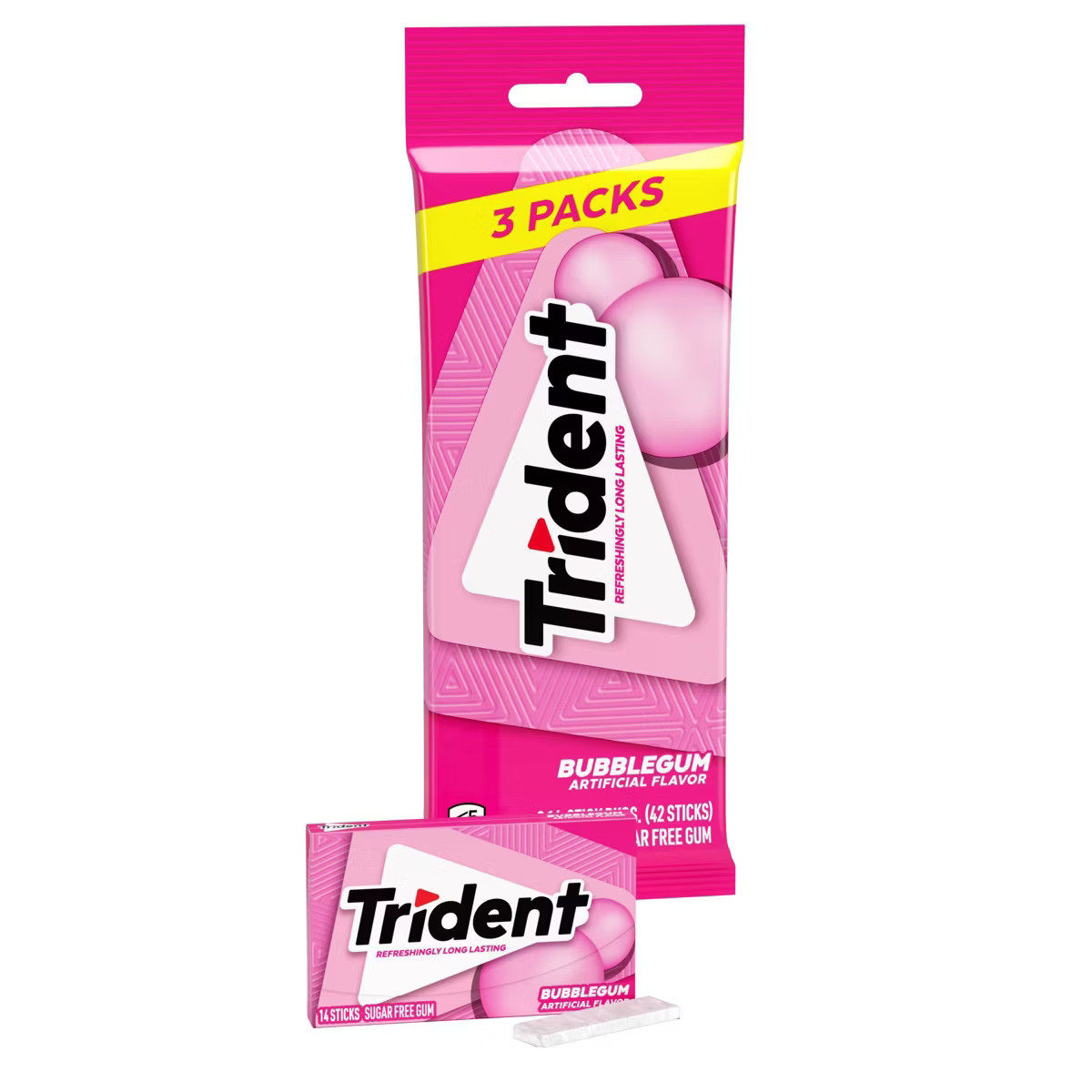 Trident Bubblegum Chewing Gums - 2.816oz/3pk | Target