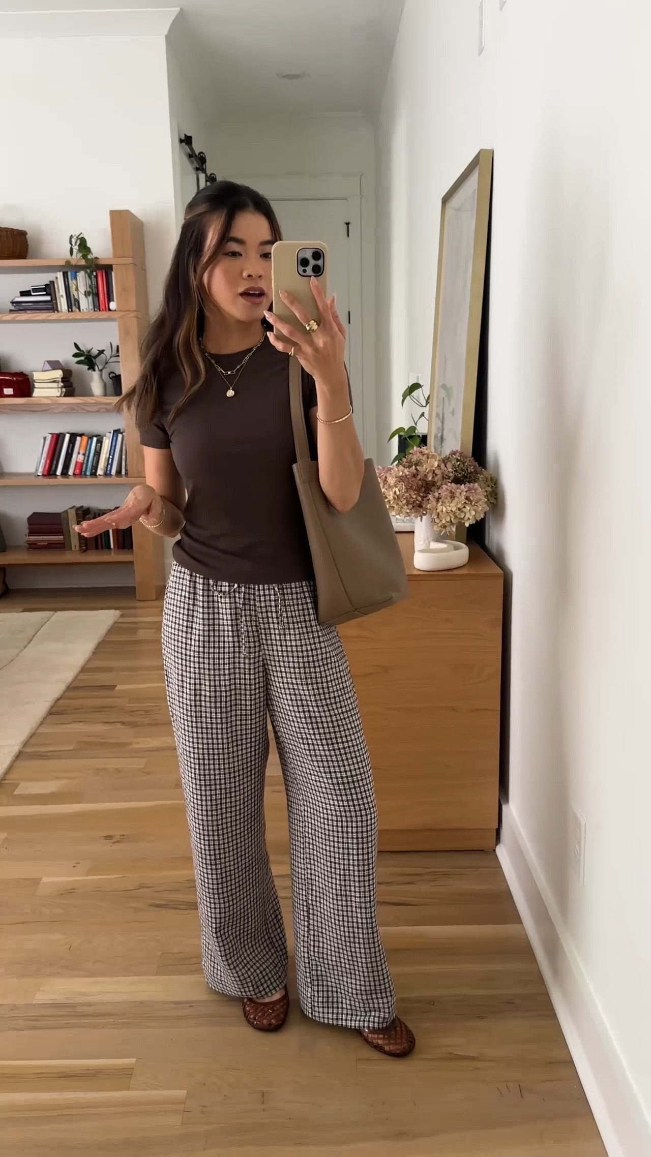 Im obsessed with these @abercrombie pants. I’m 5’2 and I love the length of the short size on me! 
Use my Abercrombie stackable discount code AFCHLOE for an additional 15% off. Be sure to shop the Abercrombie denim sale 25-50% off all jeans & 20% off almost everything else now until Aug 10th!

Sizing info:
-Abercrombie A&F Gemma Linen-Blend Wide Leg Pull-On Pant (Size XXS Short in Brown Plaid)
-Abercrombie Modal-Blend Lounge Rib Baby Tee (Size XS in Brown)


Petite style, petite fashion, mom outfit, mom style, petite pants, petite outfit ideas, petite outfits, best pants for petite, petite gingham pants, spring style, spring outfits, vacation outfits, summer outfits, fall pants, autumn top, petite fall outfits, abercrombie pants, fall sale, Abercrombie sale, sale,

Denim Promo: *Offer valid online only August 5, 2026 to August 10, 2026 in US/CA. Excludes clearance. Online price reflects discount.
Extra 20% Off: *Offer valid in stores and online August 5, 2026 to August 10, 2026 in US/CA. Exclusions apply as indicated. Online price reflects discount.
Promo Code: *Use code AFCHLOE to get an additional 15% off almost everything in stores and online at checkout from August 5, 2026 to August 10, 2026 in US/CA. Exclusions apply. See details online.

#LTKootd #LTKSeasonal #LTKSaleAlert