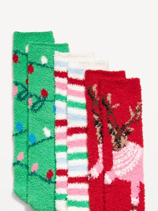 3-Pack Cozy Crew Socks for Women | Old Navy (US)