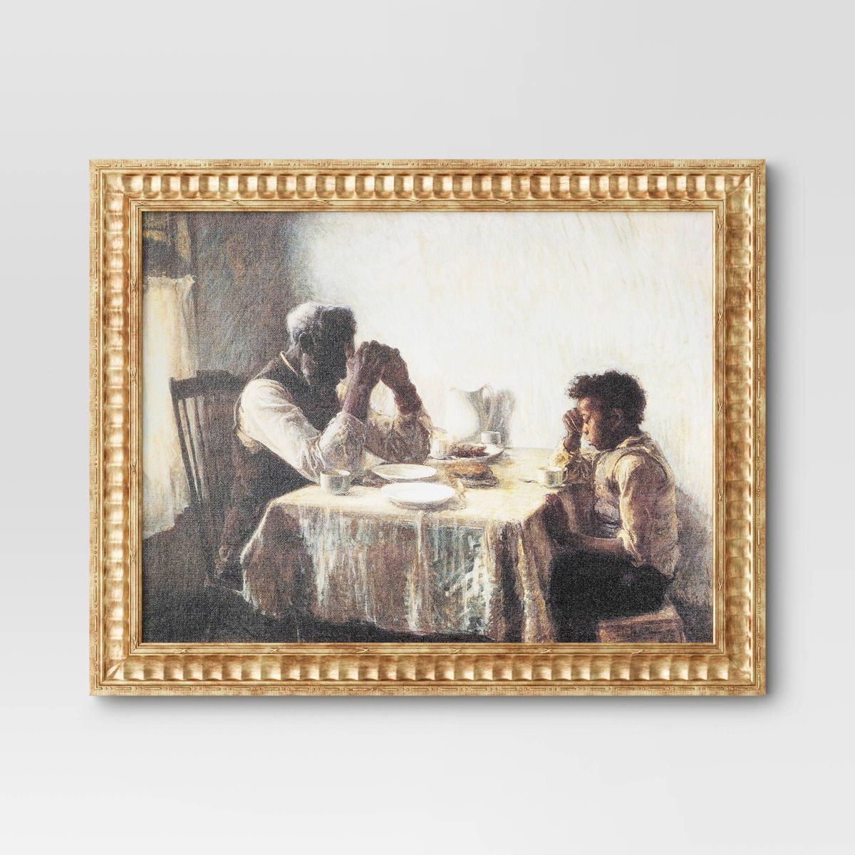 20" x 16" The Thankful Poor by Henry Ossawa Tanner Vintage Framed Wall Cotton Canvas Gold - Thres... | Target