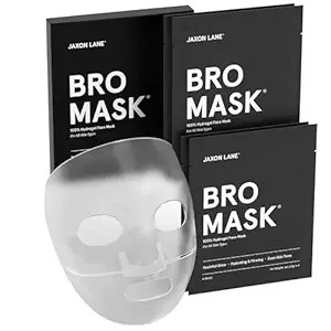 BRO MASK: Korean Face Mask for Men | 2 Pc. Hydrating Anti Aging Sheet Masks Contains Vitamin C, V... | Amazon (US)