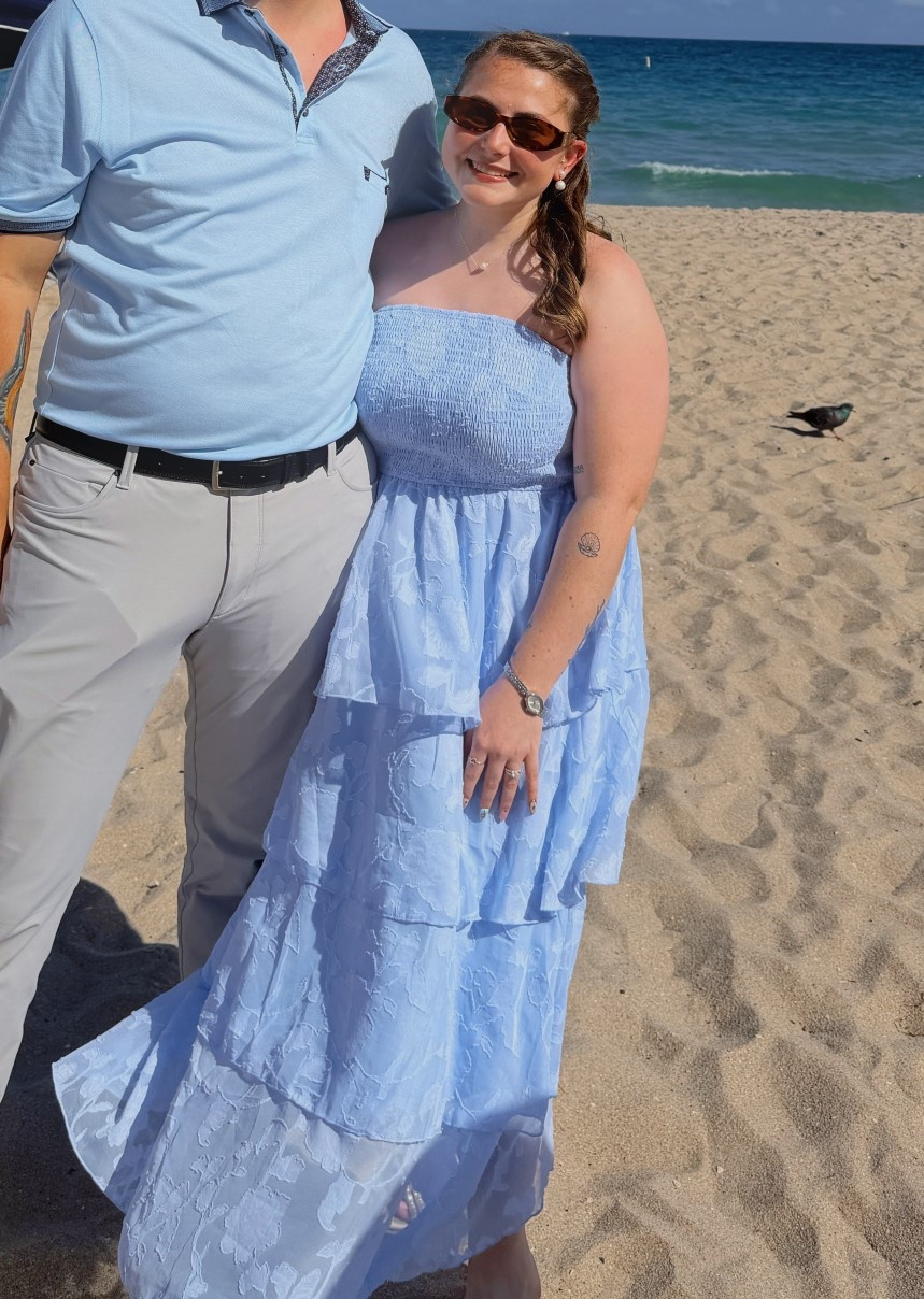 Obsessed with this dress! I wore it to my friends beach wedding but it’s perfect for even just a vacation outfit to the beach or even a dress for Easter🩵

#LTKPetite #LTKSeasonal #LTKWedding