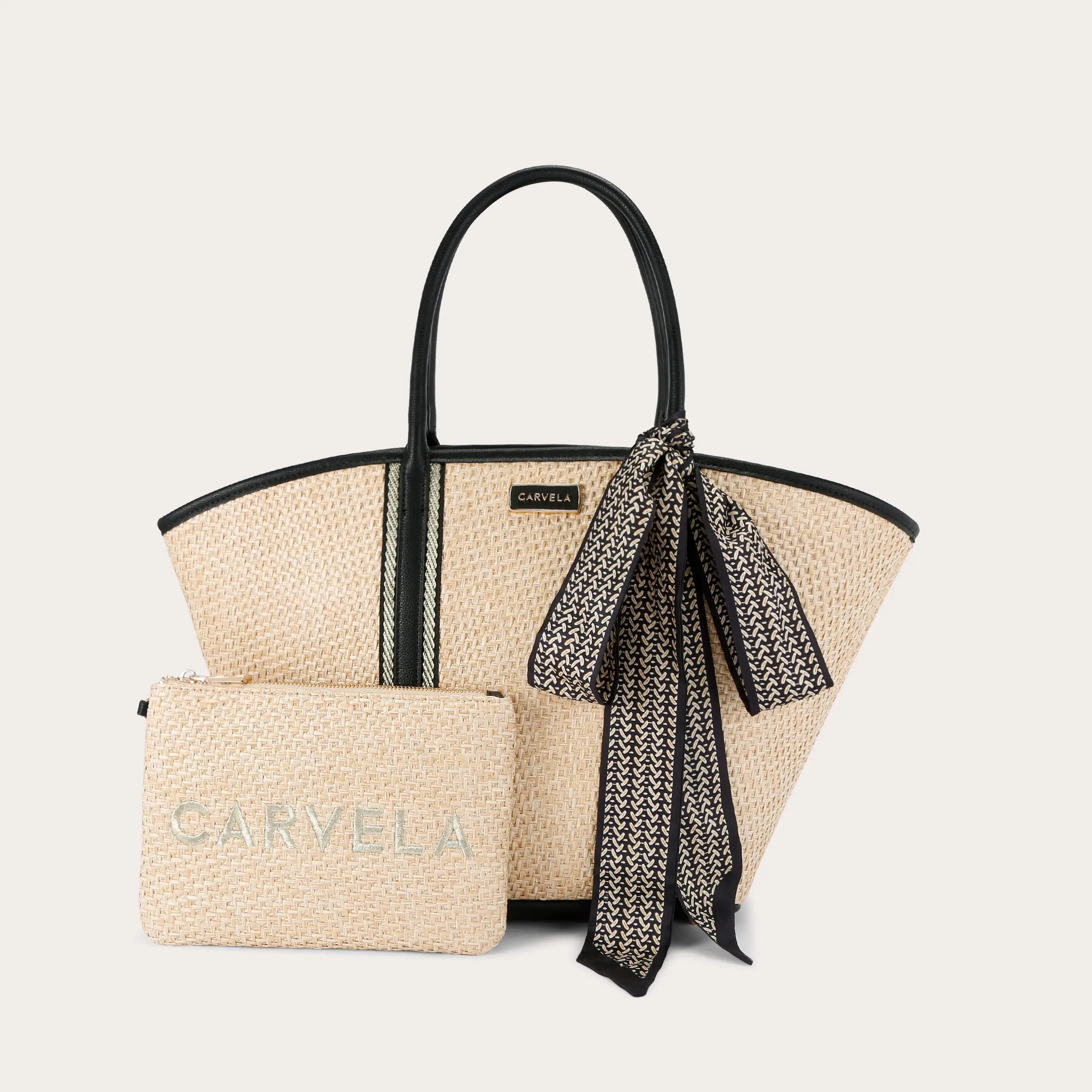SORRENTO STRAW BASKET Black Natural Woven Straw Basket Bag by CARVELA | Carvela UK