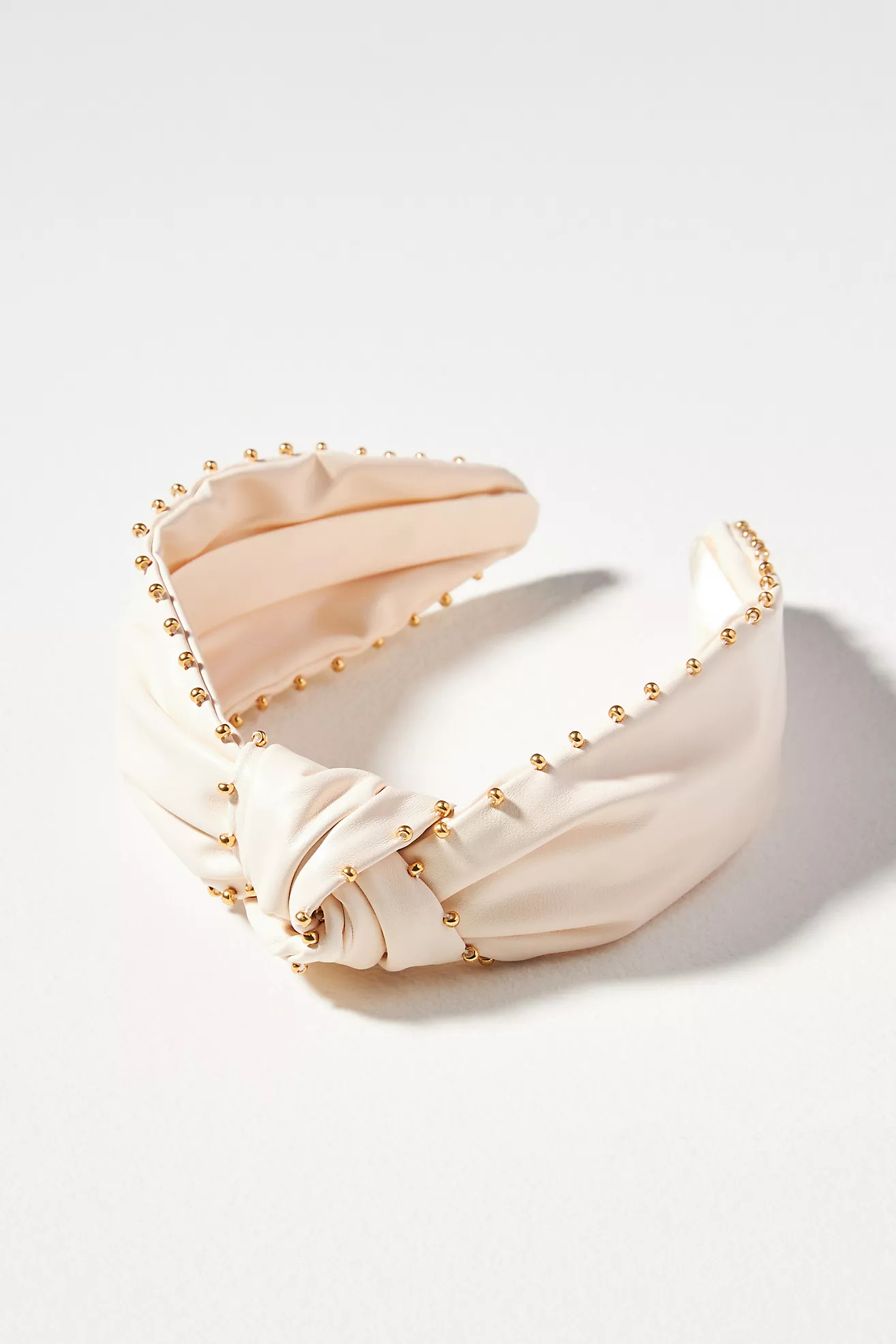 Everly Beaded Leather Knot Headband | Anthropologie (US)