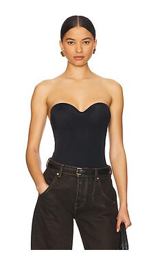 Wolford Mat De Luxe Forming String Bodysuit in Black from Revolve.com | Revolve Clothing (Global)