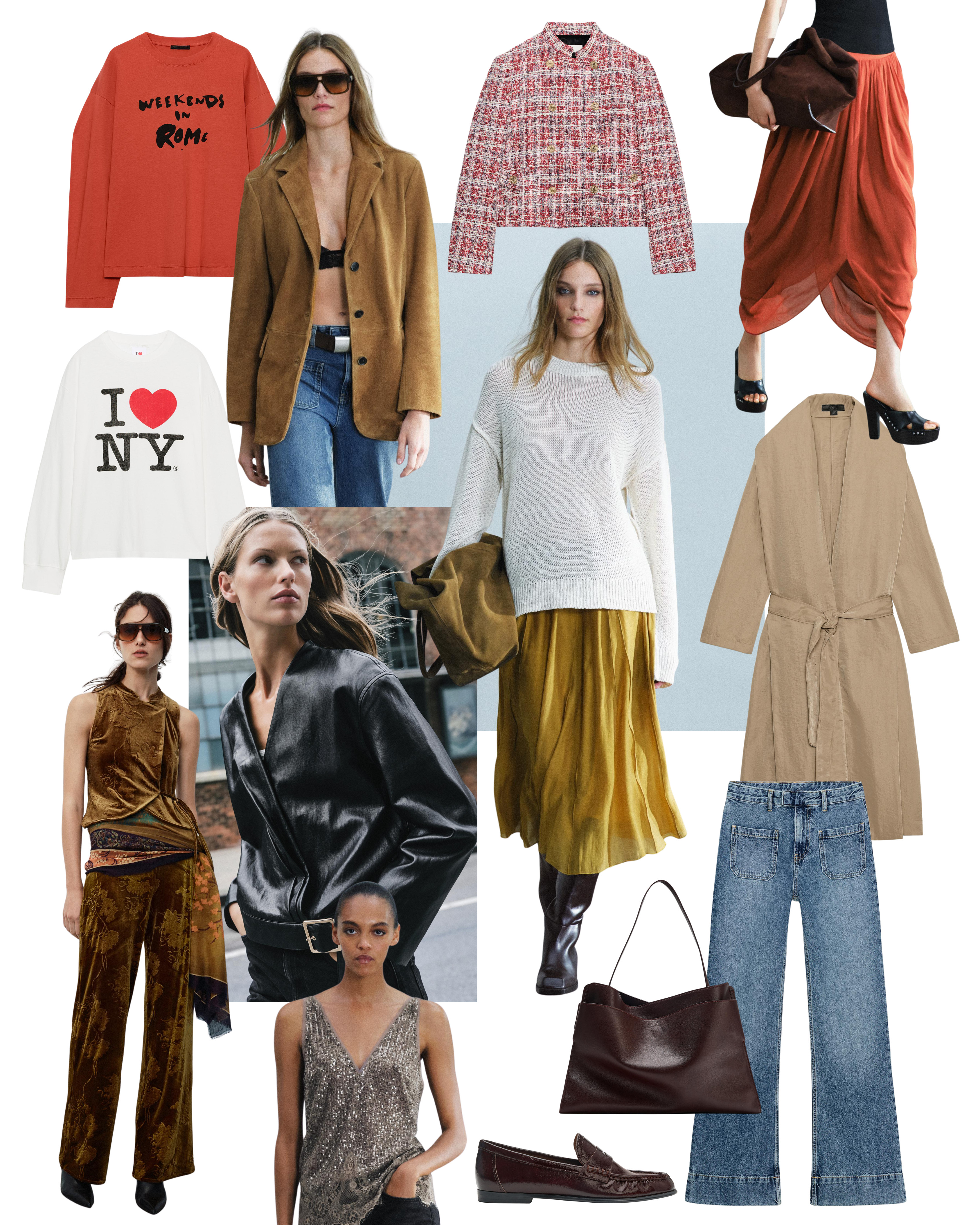 Zara new in favourites

Autumn jacket, trench coat, midi skirt, leather jacket, flared jeans, suede jacket, suede blazer, graphic tee, long sleeve t shirt, chic autumn outfits 

 #LTKuk #LTKautumn #LTKjeans