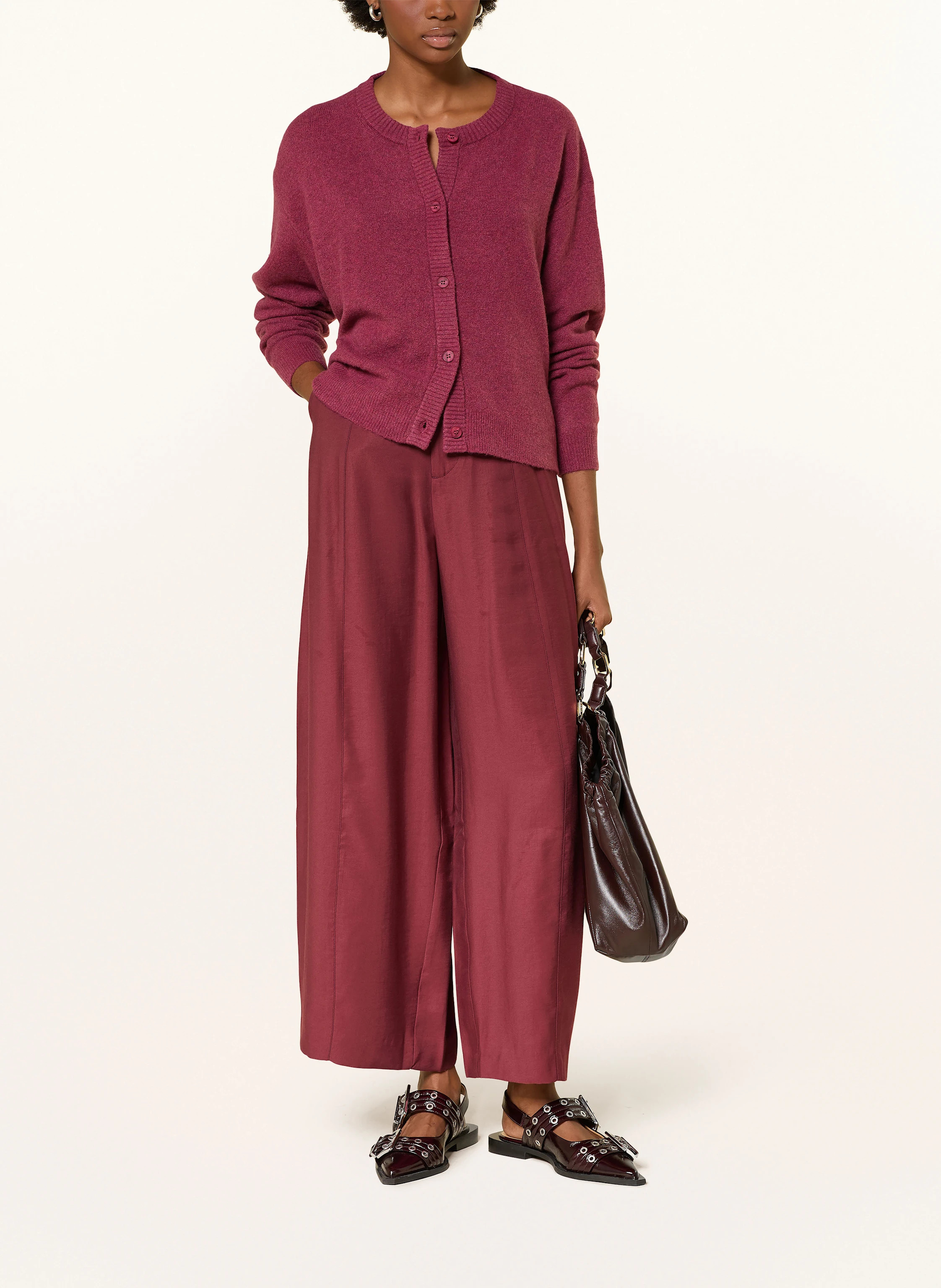 American Vintage Strickjacke DAMSVILLE in dunkelrot | Breuninger (DACH)