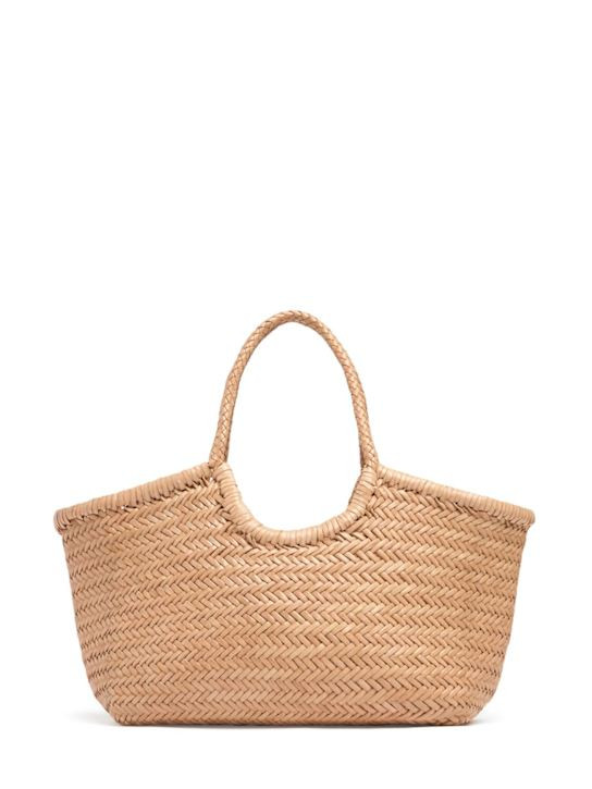 Big Nantucket woven leather basket bag | Luisaviaroma