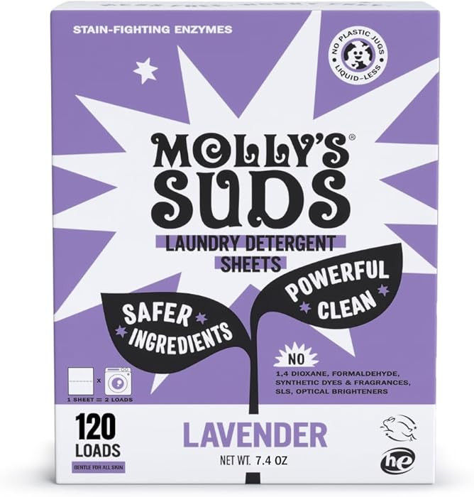 Molly’s Suds Laundry Detergent Sheets | Gentle on Sensitive Skin, Powerful Bio-Based Enzymes, S... | Amazon (US)