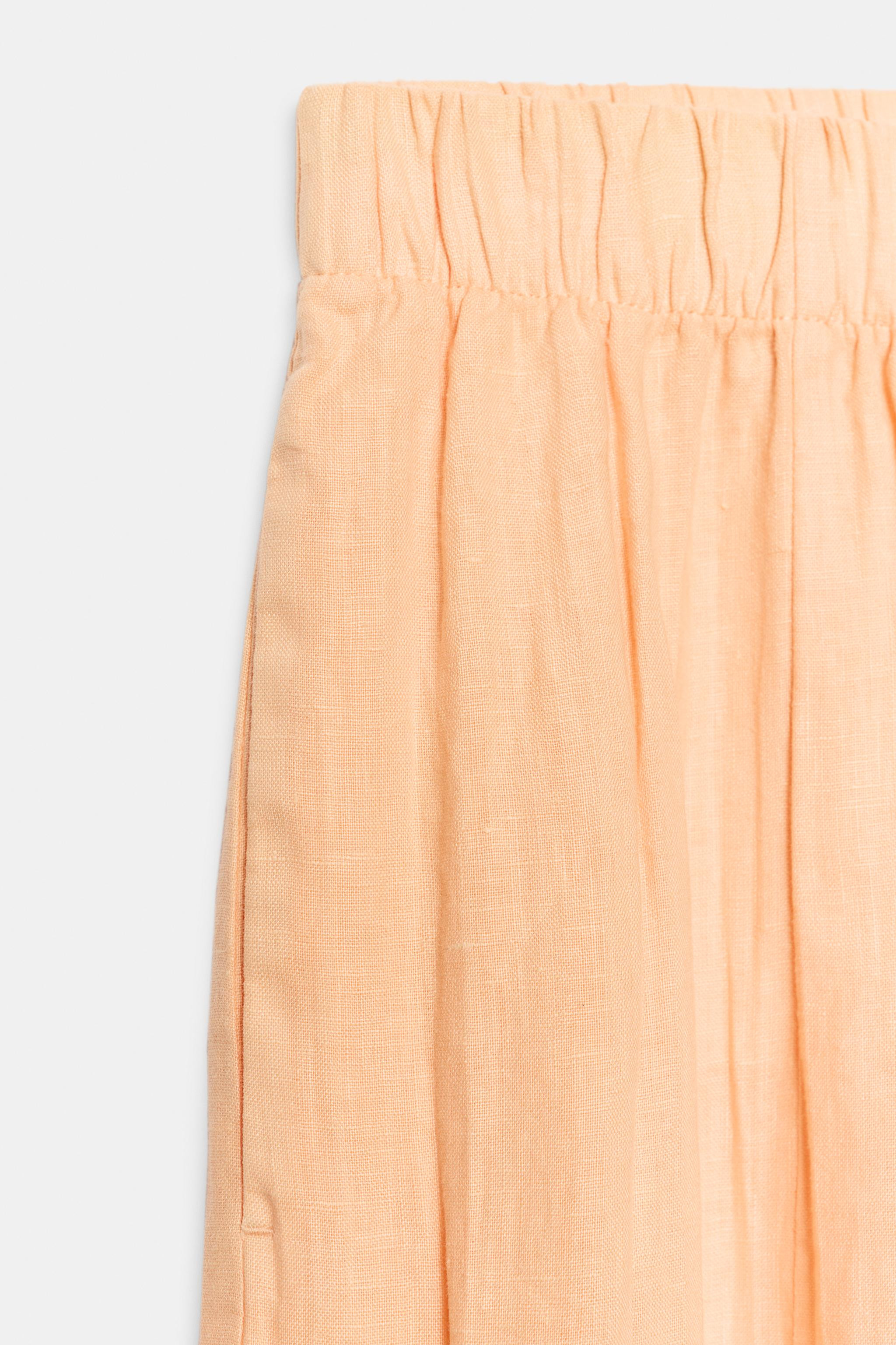 100% LINEN BARREL TROUSERS ZW COLLECTION | Zara UK