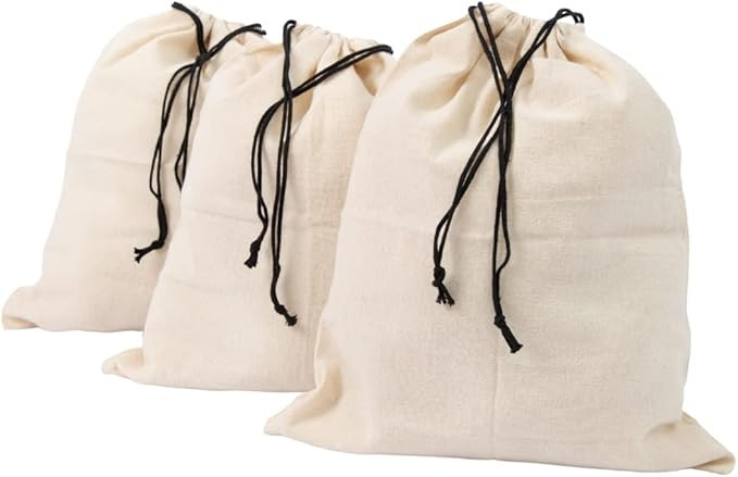 Shoe Bags for Travel Packing - Drawstring Sneaker Travel Bags - Cotton Cloth Shoe Dust Bags for S... | Amazon (US)