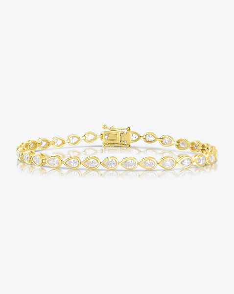 Bezel-Set Pear Diamond Tennis Bracelet | Ring Concierge