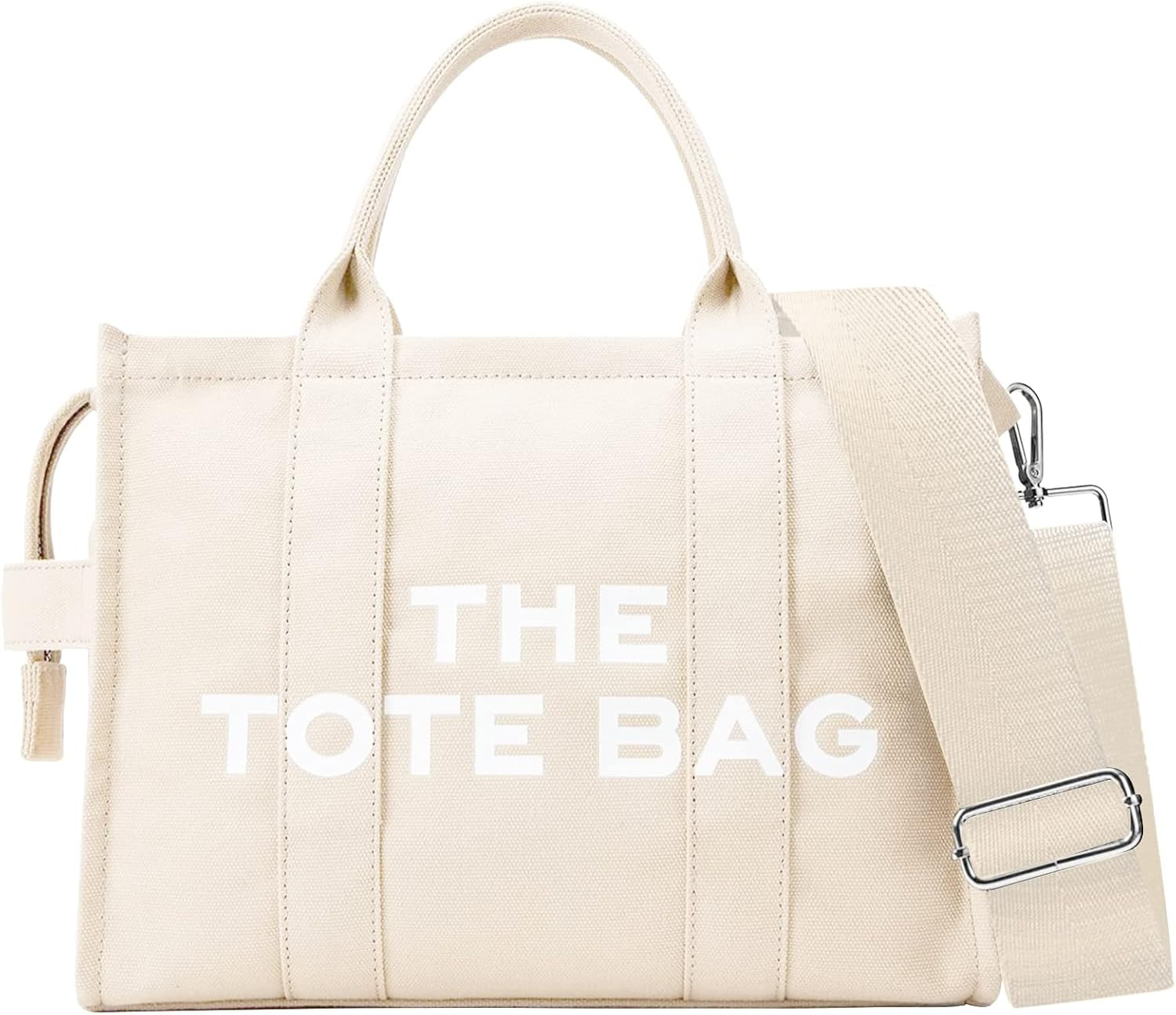 CuireeL Tote Bag for Women, Canvas Tote Bags with Zipper Handbag Tote Purse Crossbody Bags for Wo... | Amazon (US)