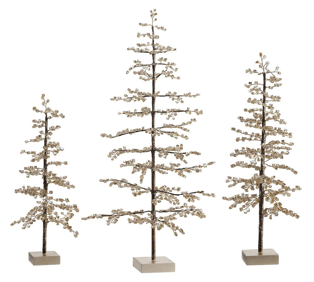 Handcrafted Faceted Mirror Tree Decorative Object | Pottery Barn (US)