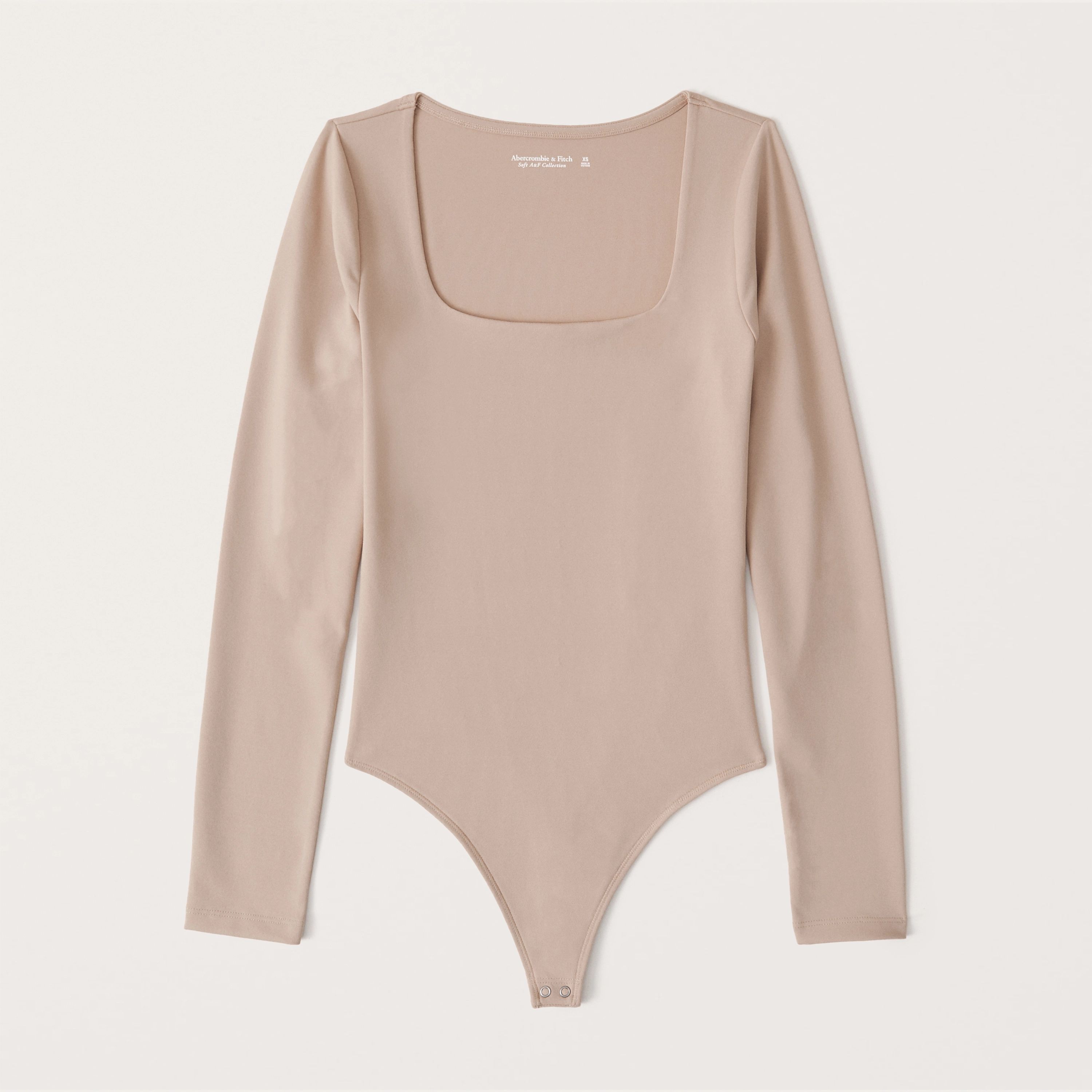 Long-Sleeve Seamless Squareneck Bodysuit | Abercrombie & Fitch (US)
