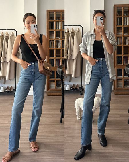 End of summer to fall outfit styling 1 base layer 

Sweater tank xs Target
Straight leg 90s jeans 23 standard Madewell 
Boots, TTS Madewell 

Casual chic outfit / classic style / minimalist style 

#LTKsalealert #LTKSeasonal #LTKstyletip