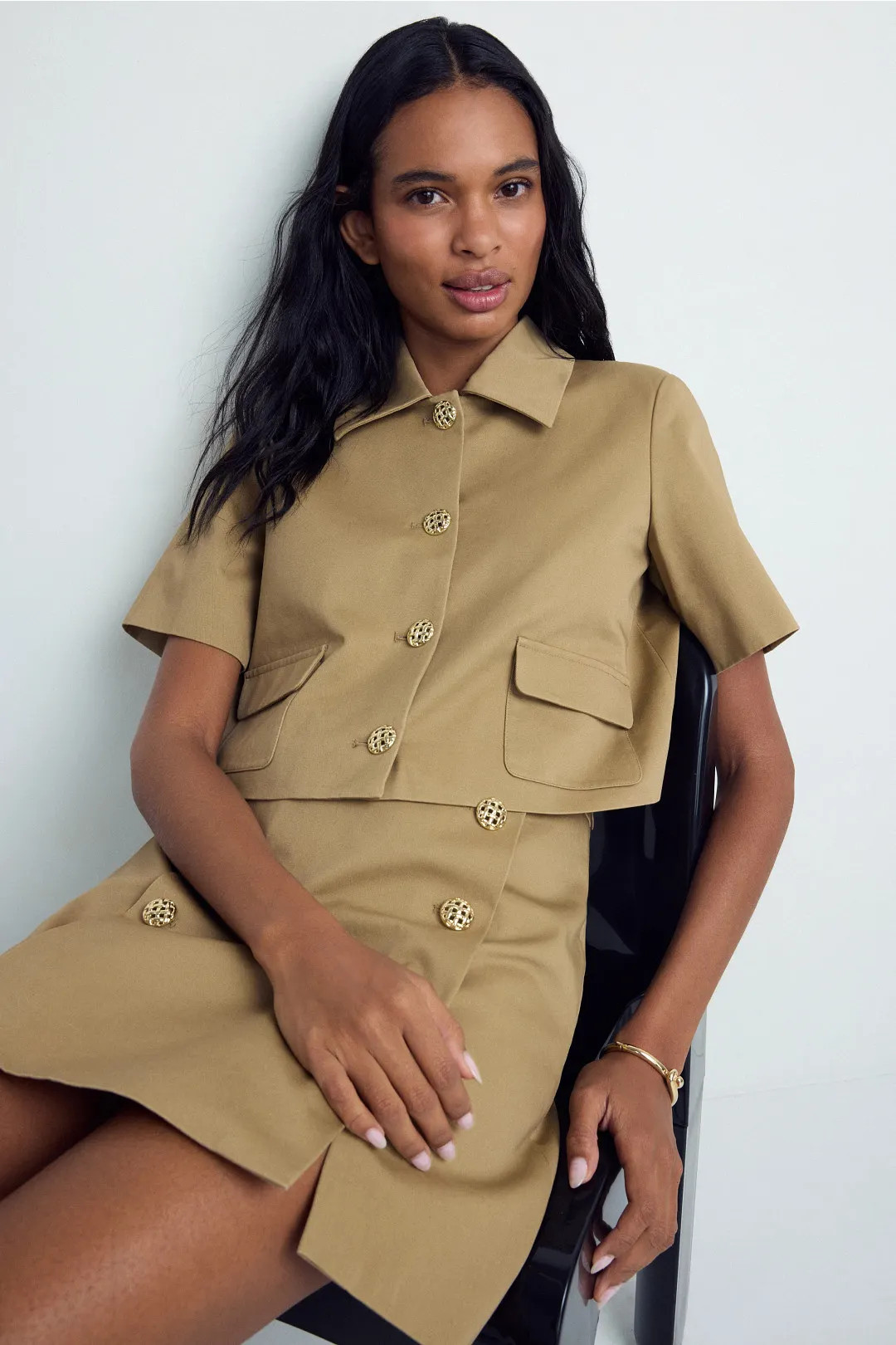 Short Sleeve Twill Jacket | Rent the Runway