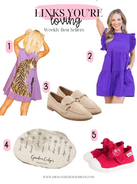 Weekly Best Sellers

Queen of Sparkles Tiger Dress
Avara Purple Dress
Target Loafers
Garden Stone- grandparents day
Kids Chus 

#LTKhome #LTKFind #LTKSeasonal