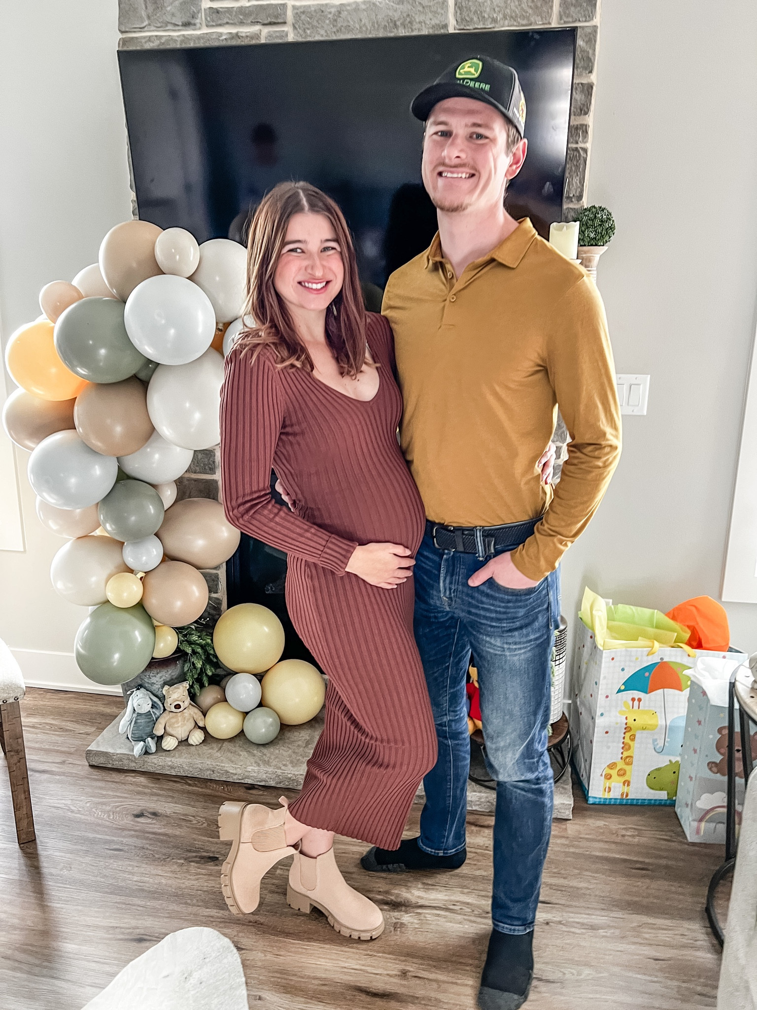 Baby shower vibes with the hubs. 🤍 *dress on sale!!

#LTKbump #LTKunder100 #LTKsalealert