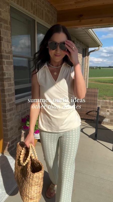 How cute are these @spartina449 outfits!?😍 I’ve been looking for a pair of pull-on high-waisted pants, and these have far exceeded my expectations. Also, I have worn these necklaces non-stop since I got them! Truly love all of these pieces, the quality is exceptional, and the designs are all so flattering, especially the wrap and peplum details on the tops👏

Sizing:
All pieces fit TTS. Wearing a S in both tops and the seafoam green pants and a 4 in the cream denim pants. 

Classic style, preppy, mom style, women’s workwear, work outfit, chic, summer pants outfit, mom ootd, flattering outfit, #liketkit @shop.ltk like to.it/megmason #gifted beaded necklaces jewelry 

I shared sizing and more info on my LTK shop (megmason)🩵

#spartina449 #summerpants #summeroutfitideas #summeroutfitinspo #preppystyle #classicstyle #workwearfashion #workwearinspiration #ad #momoutfit

#LTKWorkwear #LTKVideo #LTKFindsUnder100